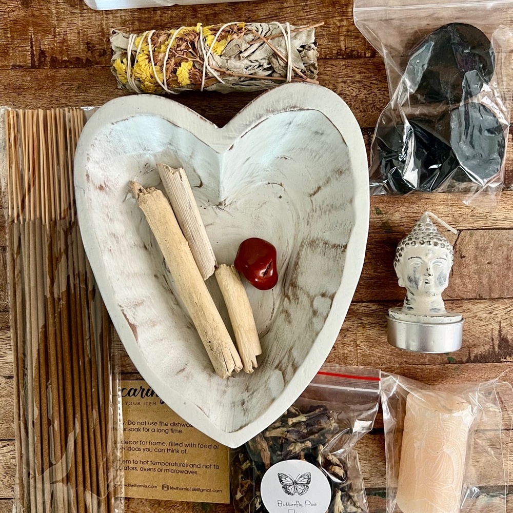 Relationships Altar Kit Ritual Tools Jasper Sage Candles Incense Selenite Wand +